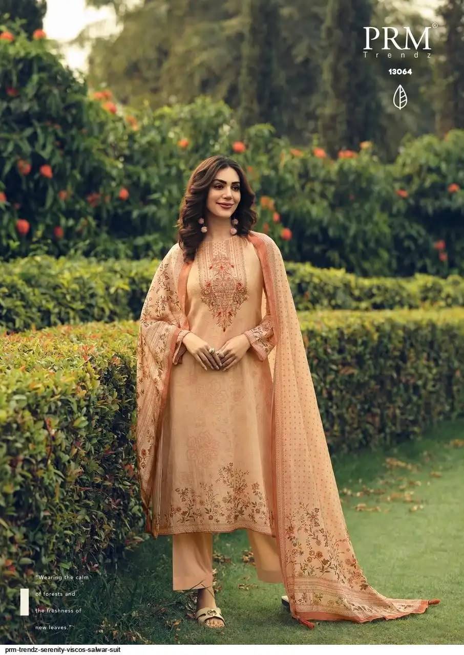 SERENITY By PRM TRENDZ 13063 To 13068 Series Stylish Beautiful Colourful PURE VISCOUS MAL CHANDERI Dresses At Wholesale Price